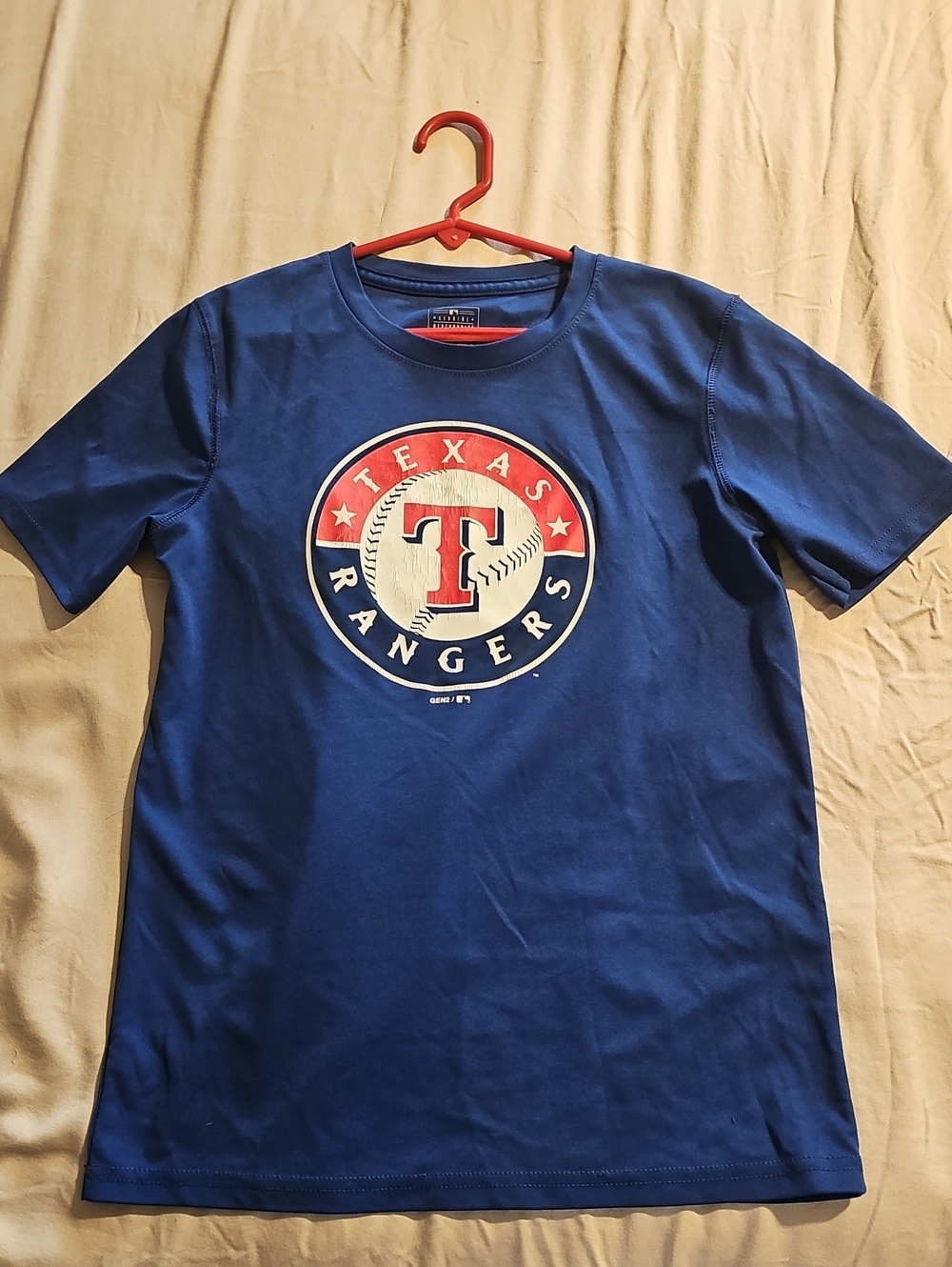 Genuine Merchandise Texas Rangers Blue Red White Short Sleeve Tee